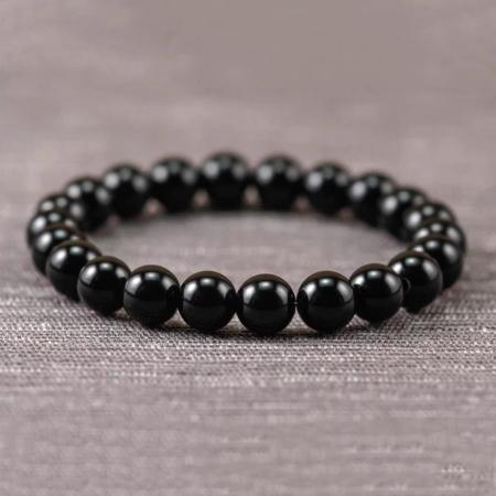 🛡️ Original Black Natural Tourmaline Bracelet (Unisex, 8mm) | Lab Certified🛡️