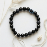 🧿 Original Evil Eye with Black Onyx & Lava Stone Bracelet (Unisex, 8mm) Lab Certified 🧿