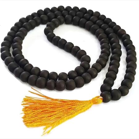 🔮 Original Karungali Malai (Black Ebony) – 6 to 8 mm 54 +1 Beads | Certified Natural | Lab Tested