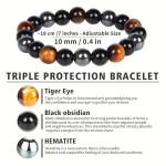 ⚔️ Original Triple Power Protection Bracelet (Unisex, 8mm) | Lab Certified ⚔️