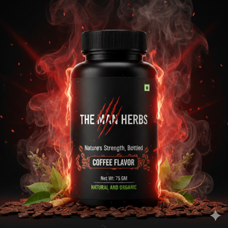 The Man Herbs Red Organic Stamina Booster for Men 375 gm | 100% Organic and Natural | Mega Pack